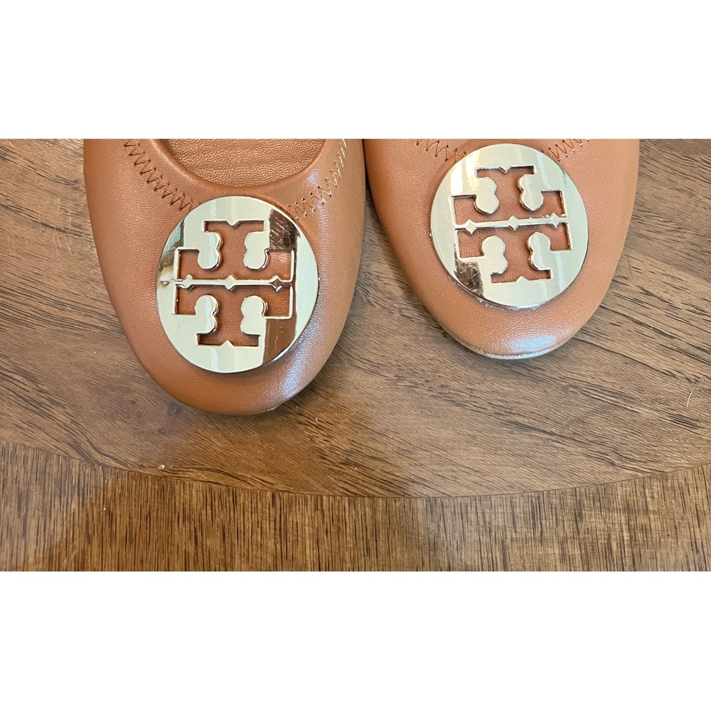 Tory Burch Minnie Flats Camel Color - Size 8